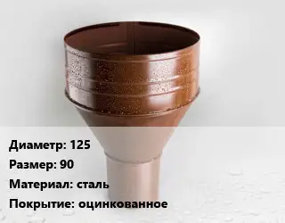 Воронка 125 90 сталь оцинкованное